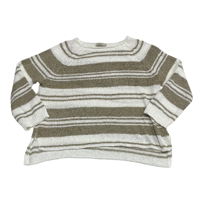 Sweater By Loft In Striped Pattern, Size: L