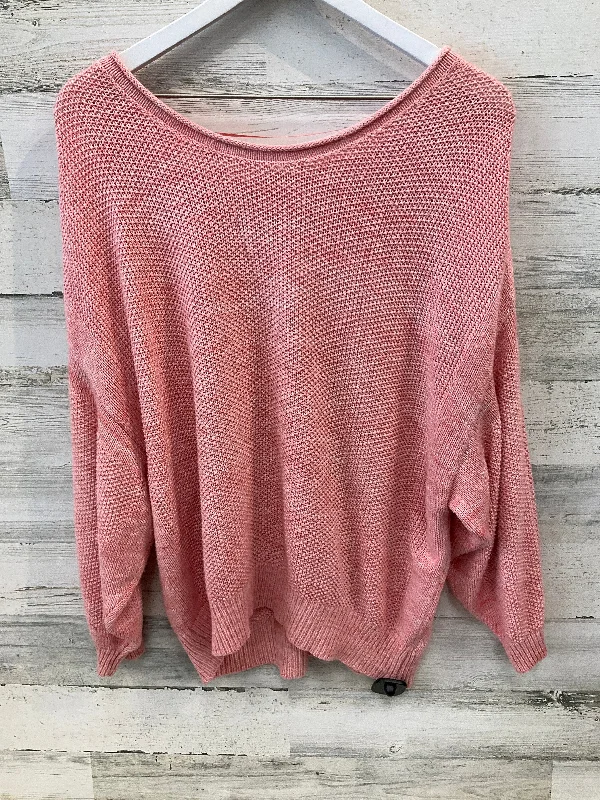 Sweater By Terra & Sky In Pink, Size: Xl