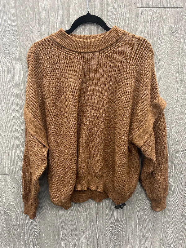 Sweater By Terra & Sky In Brown, Size: 1x