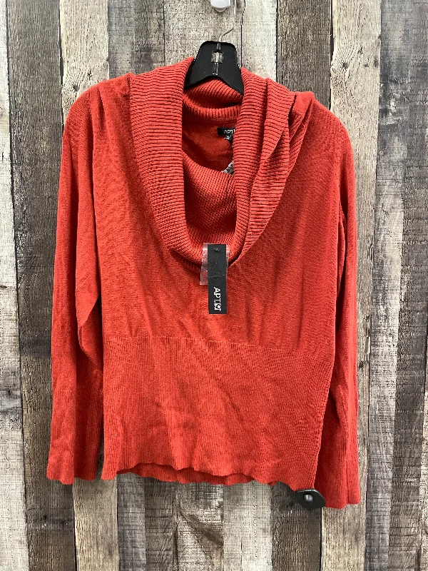 Sweater By Apt 9 In Orange, Size: Xl