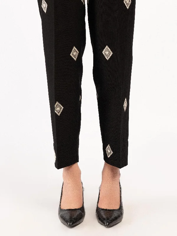 Embroidered Khaddar Trousers