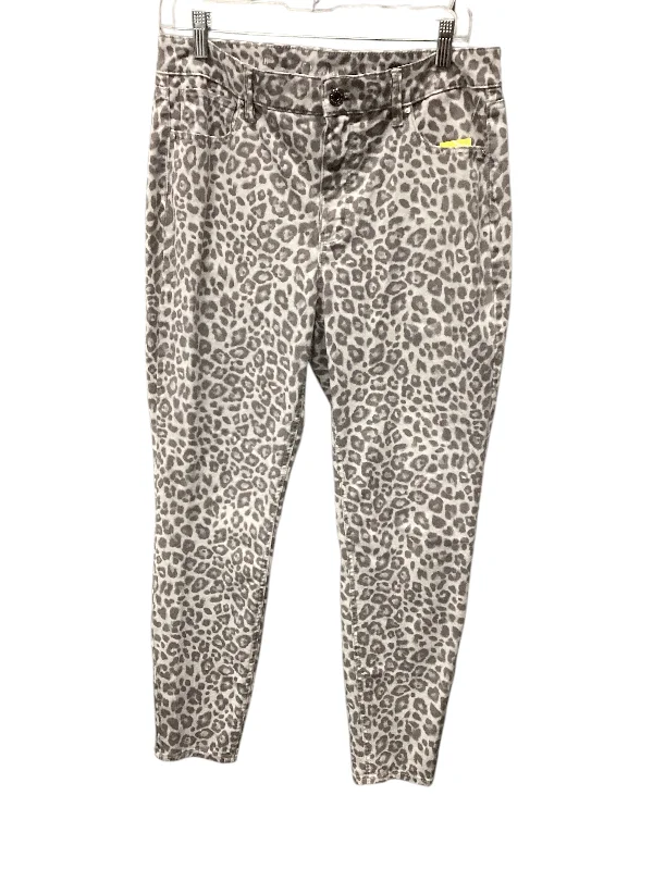 Jeans Skinny By White House Black Market In Animal Print, Size: 10