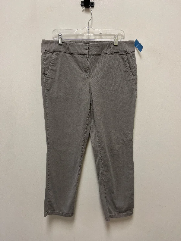 Jeans Straight By Loft In Grey, Size: 12