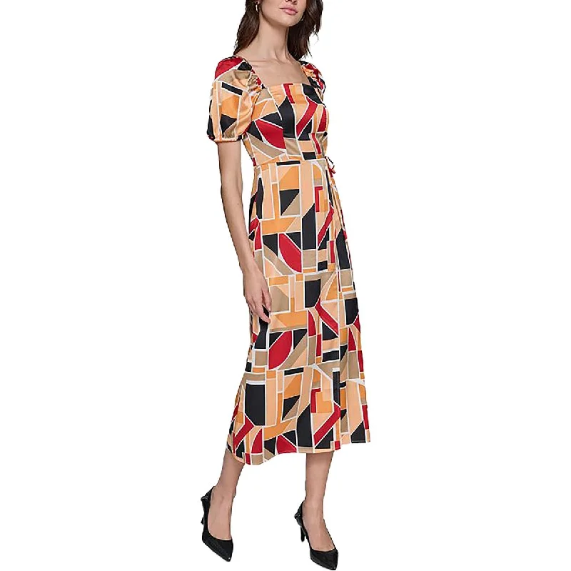 Womens Formal Midi Sheath Dress