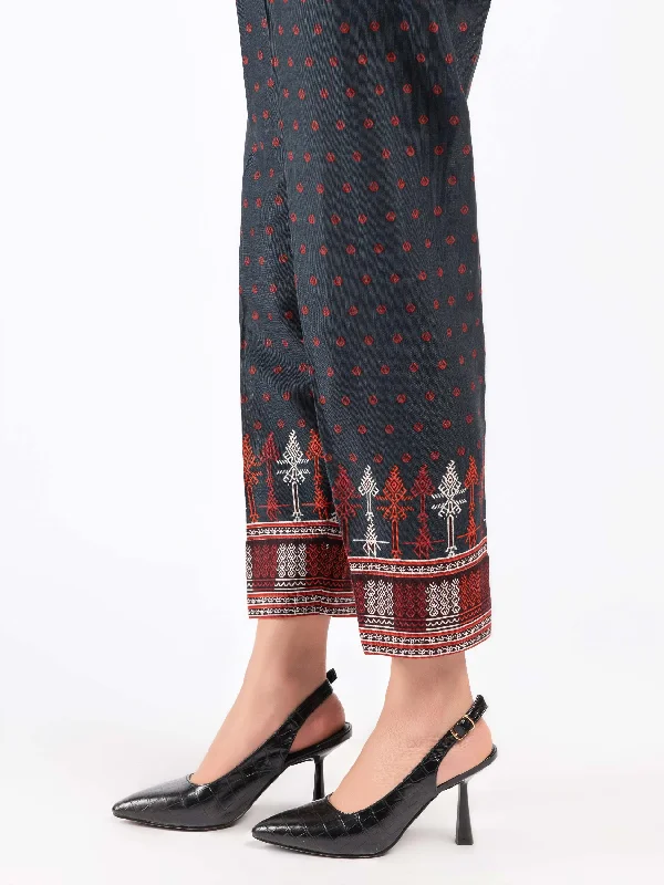 Printed Khaddar Trousers