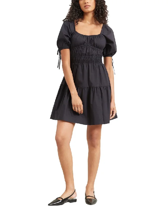 Modern Citizen Mori Smocked-Waist Tiered Mini Dress