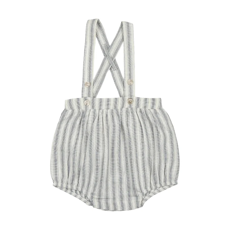 Analogie Suspender Bubble Bloomers - Light Blue Stripe