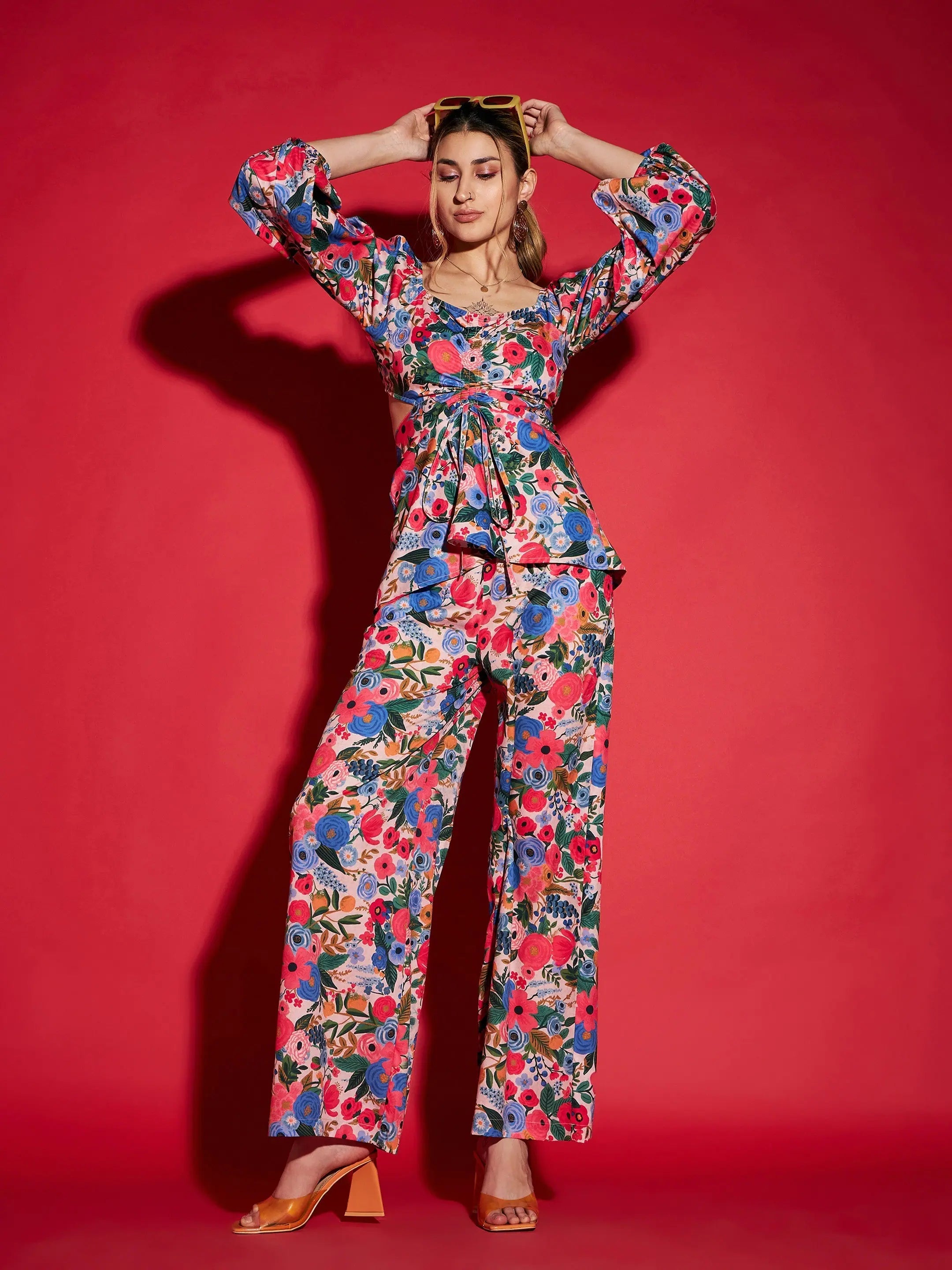 Women Printed Standard Multicolor Jumpsuits & Sets