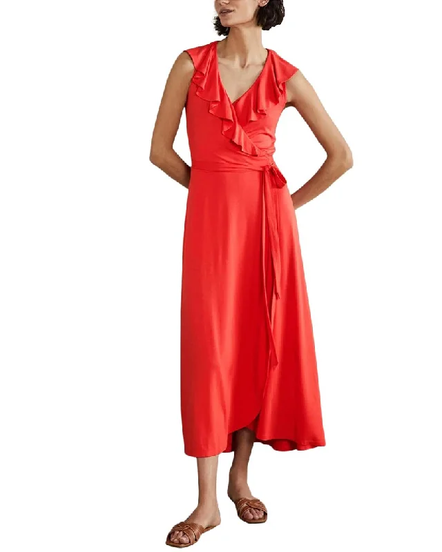 Boden Saskia Wrap Jersey Maxi Dress