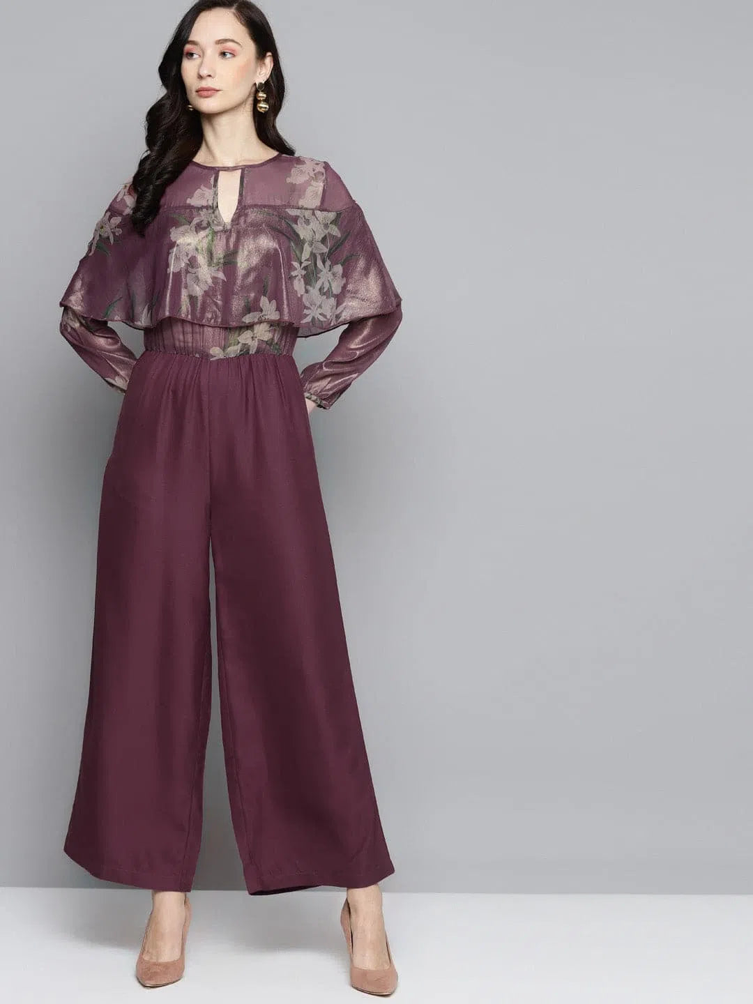 Women Printed Purple Jumpsuits & Sets