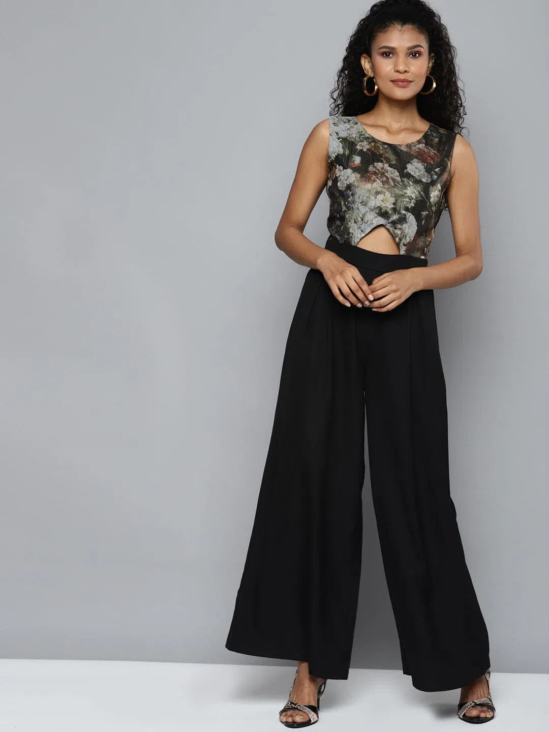 Women Printed Green Jumpsuits & Sets