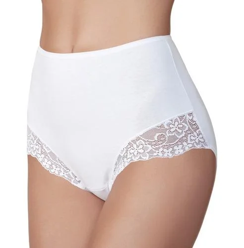 Janira Braga Essentials high Lace Knickers 2 Pair Pack in Black, White or Nude