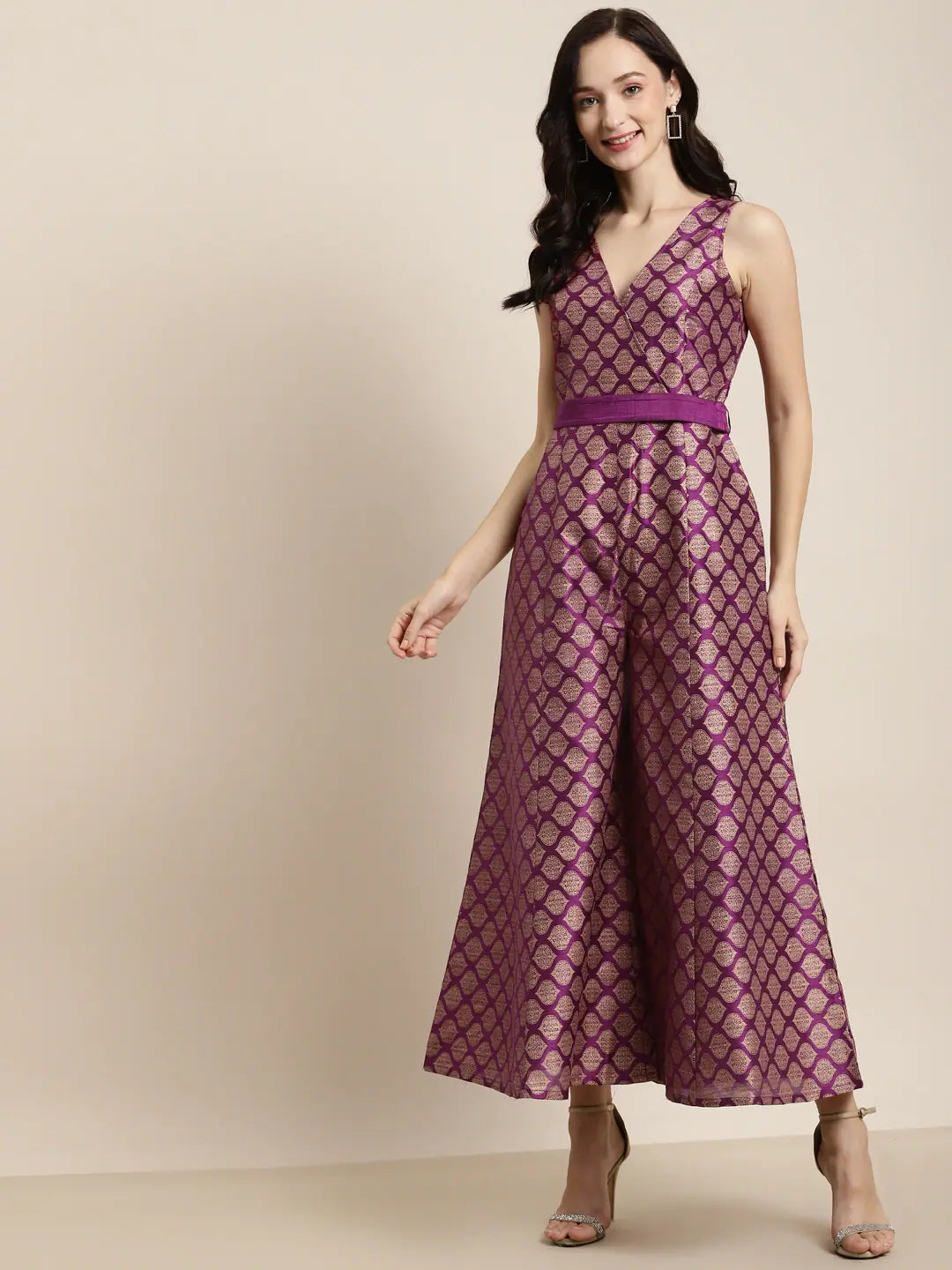 Women Printed Purple Jumpsuits & Sets