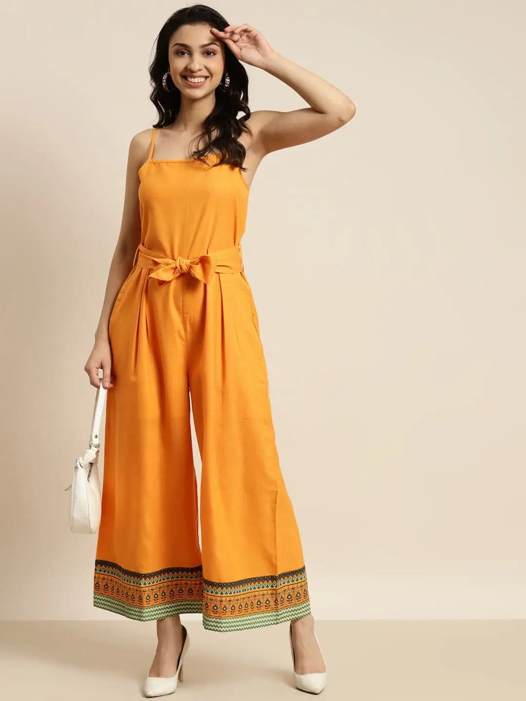 Women Printed Yellow Jumpsuits & Sets