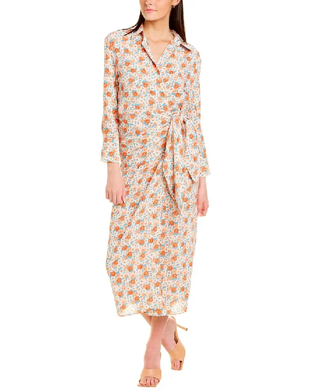 ANNA KAY Long Sleeve Midi Wrap Dress