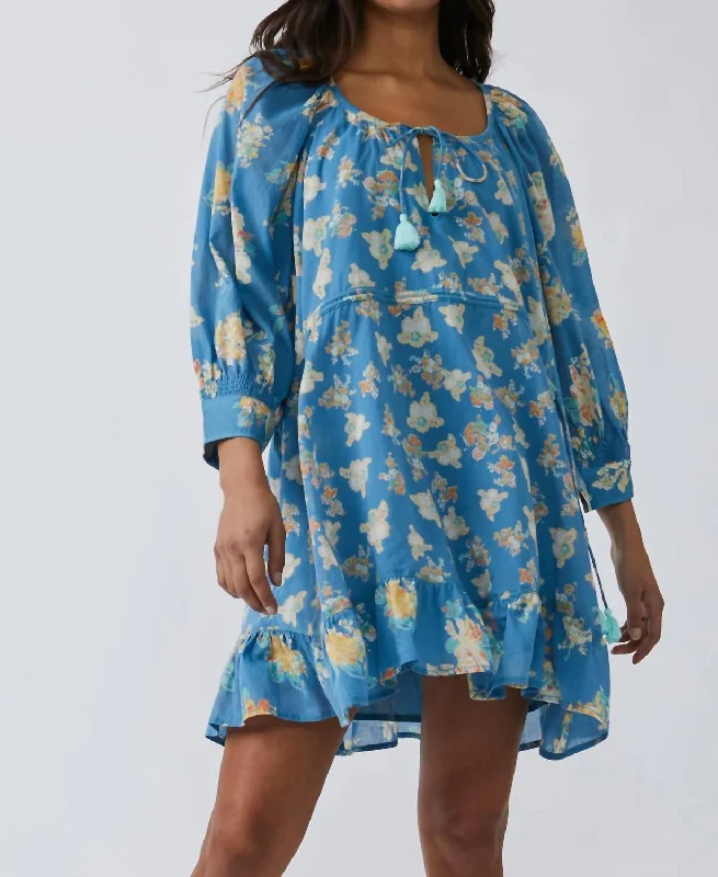 Camella Mini Dress In River Combo