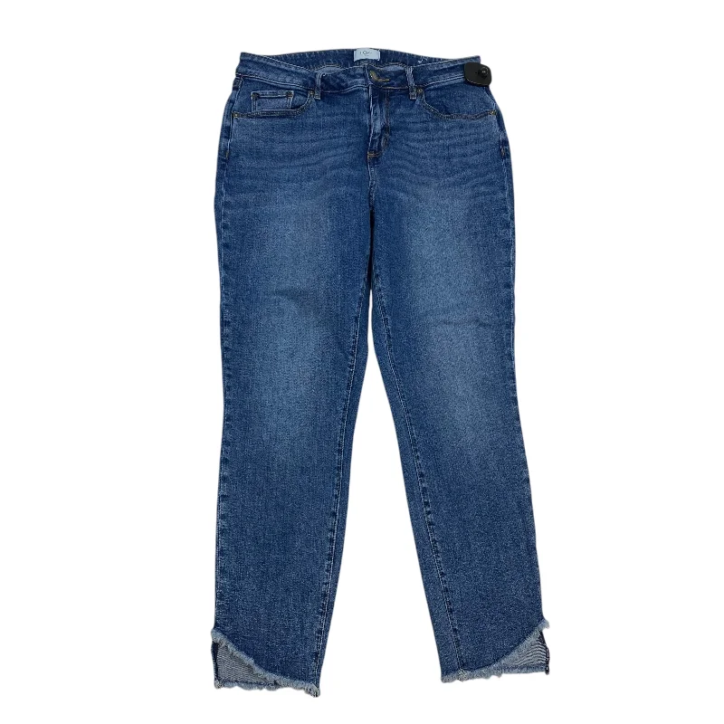 Jeans Straight By Loft In Blue Denim, Size: 10