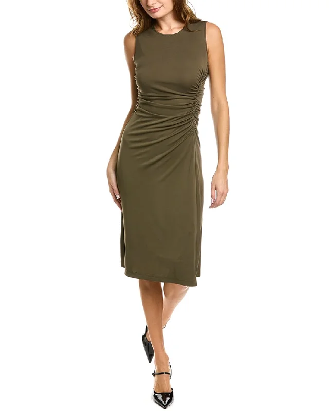 Elie Tahari Ruched Midi Dress