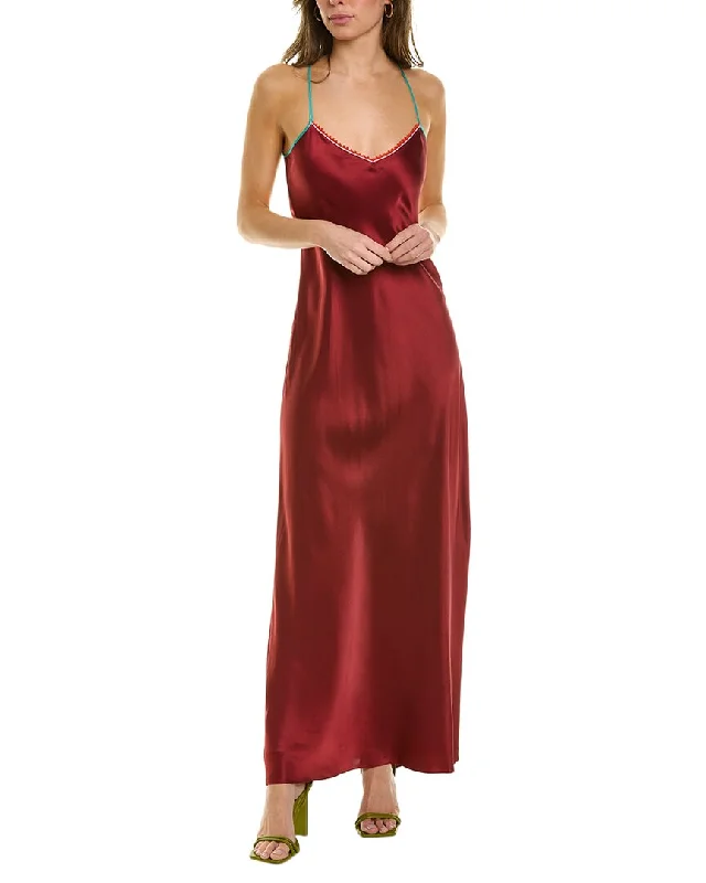 Dannijo Silk Maxi Slip Dress