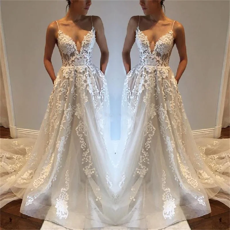 Charming New Arrival Straps Popular Pretty High Quality Lace Appliques Prom Dress, PD0371