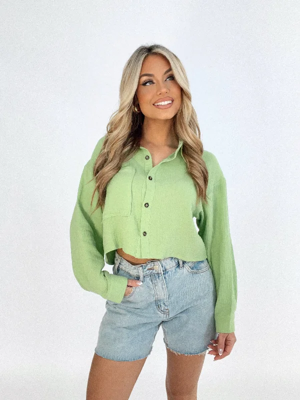 Lime Button Down Shirt