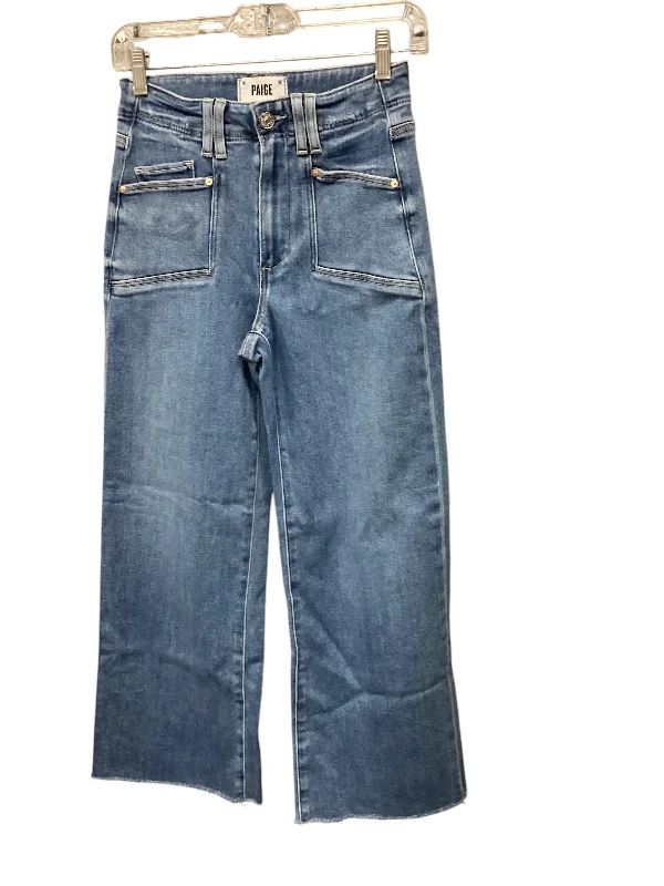 Jeans Straight By Paige In Blue, Size: 0