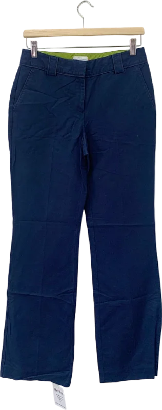 Boden Navy Flared Linen Trousers Size 8L