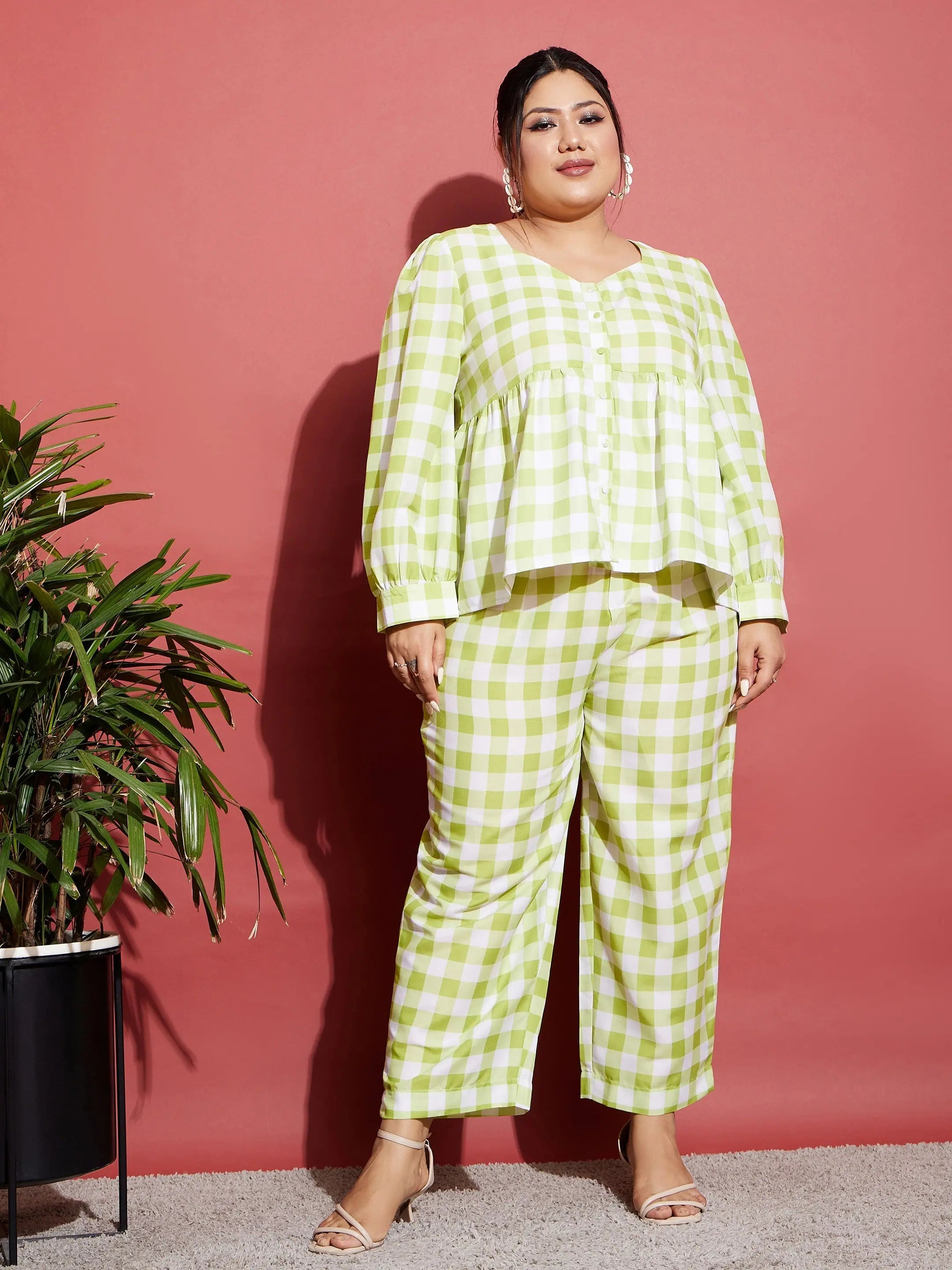 Women Printed Standard Green Jumpsuits & Sets