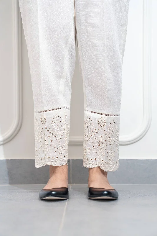 Straight Khaddar Embroidered Trouser