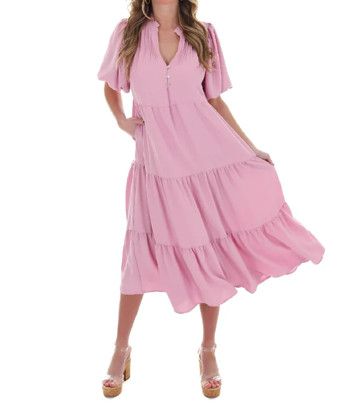 Where I Go Maxi Dress In Light Pink