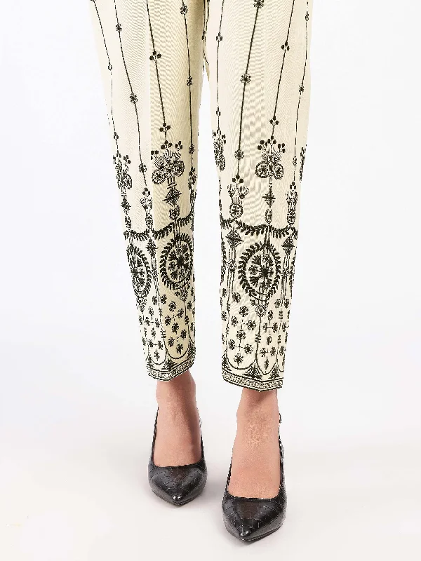 Embroidered Khaddar Trousers