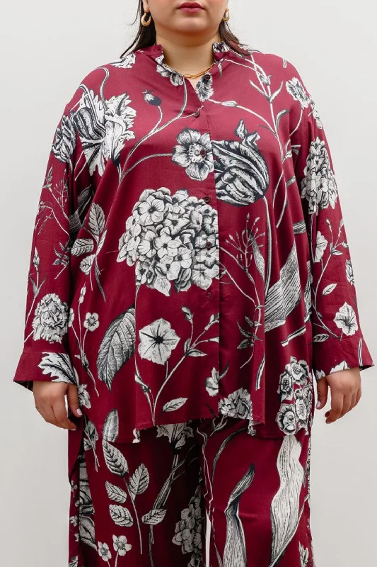 CURVE CRIMSON BLOOM  SHIRT