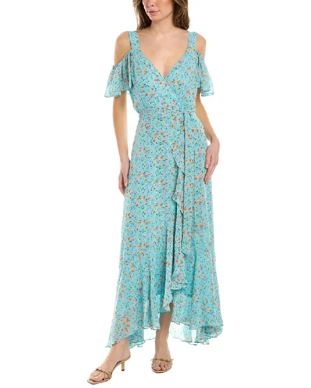 MAISON TARA Cold-Shoulder Maxi Dress