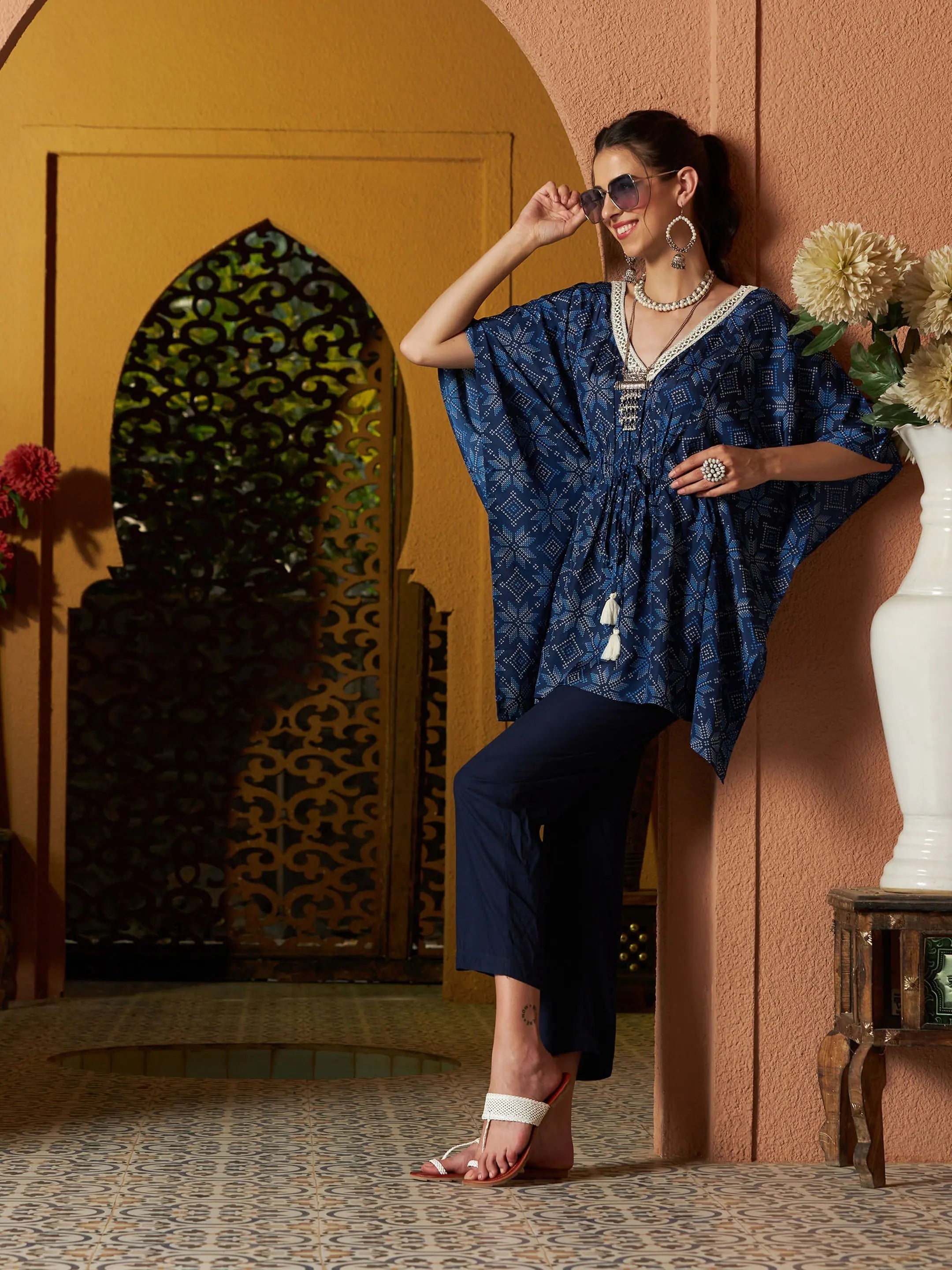 Women Printed Standard Blue Jumpsuits & Sets