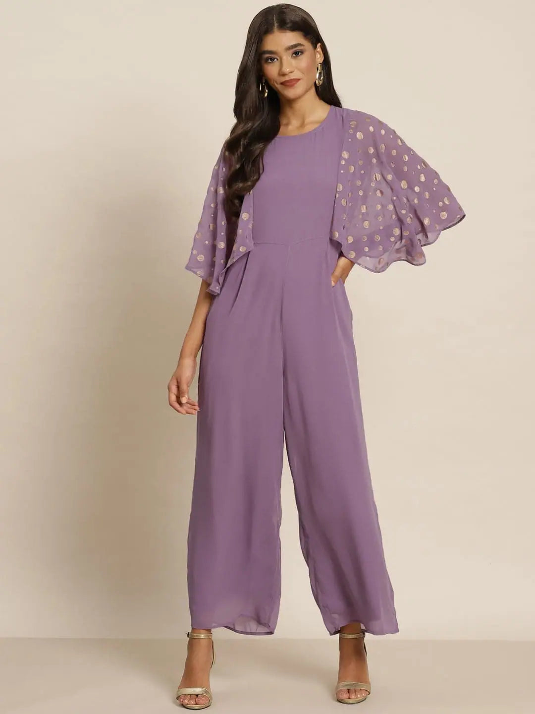 Women Solid Purple Jumpsuits & Sets