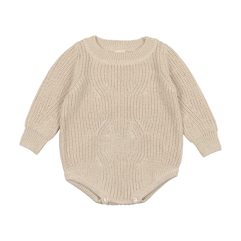 Analogie Chunky Knit Romper - Natural