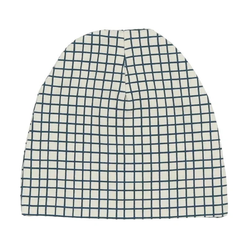 Lil Legs Printed Bonnet - Blue Windowpane