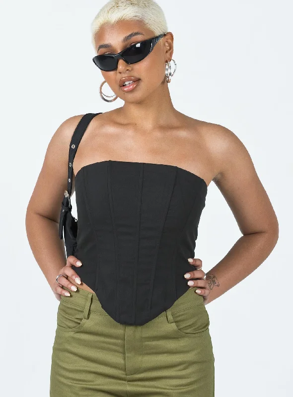 Jibson Strapless Top Black