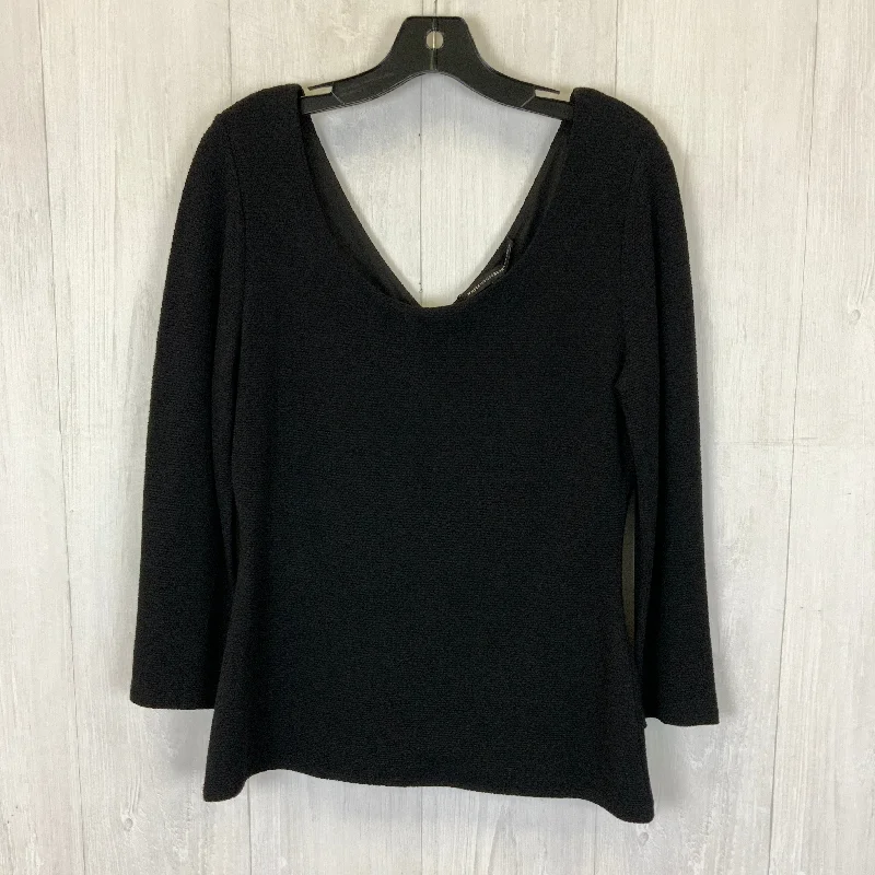 Top 3/4 Sleeve Basic By White House Black Market In Black, Size: M