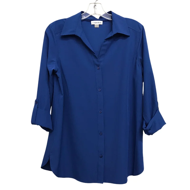 Top Ls By Calvin Klein In Blue, Size:S