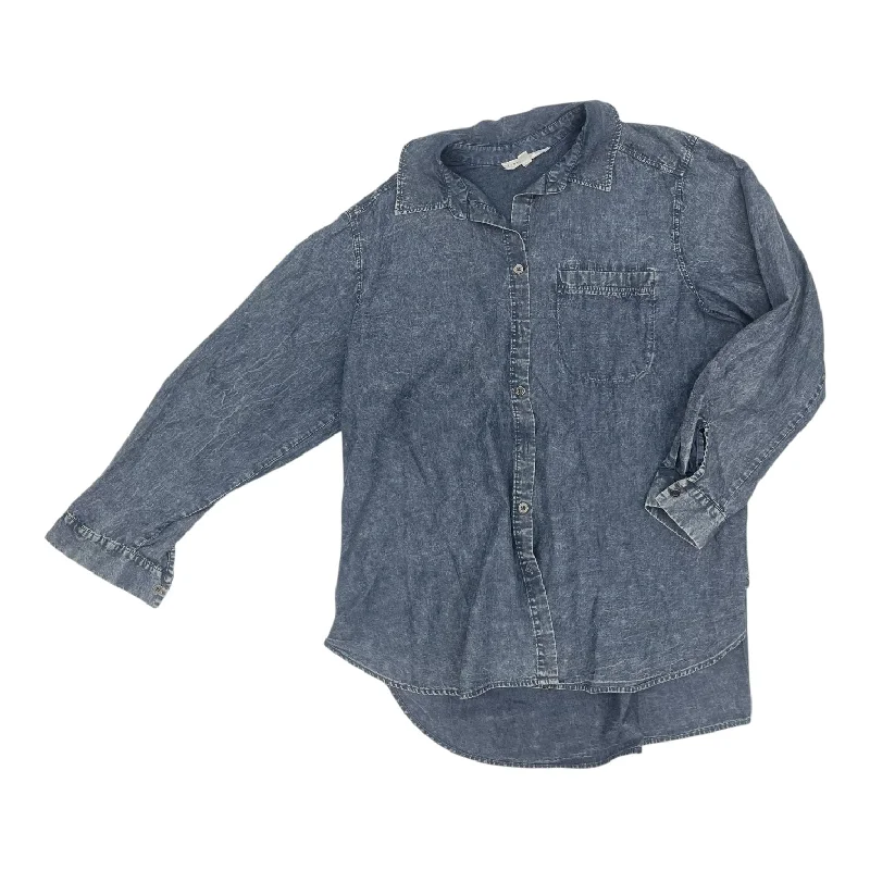 Top Ls By Jane And Delancey In Blue Denim, Size:1X